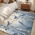 thumbnail image 5 of Tree Birds Large Area Rugs for Bedroom Living Room, Soft Non Slip Carpet Bedside Rug, Spring Forest Oil Painting Modern Animal Rectangular Floor Cover Kitchen Accent Rug 4'x6' for Dining Room/Office, 5 of 9