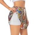 thumbnail image 1 of Balery Funny Dogs Family Pantalones cortos deportivos para mujer con forro y dos bolsillos, elásticos, para entrenamiento, gimnasio, yoga-Medium, 1 of 7