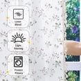 thumbnail image 2 of Aofoto Floral Linen Blend Curtains for Living Room, Light Filtering Semi Sheer Kitchen Rod Pocket Curtains 2 Panels, 52"x84", 2 of 7