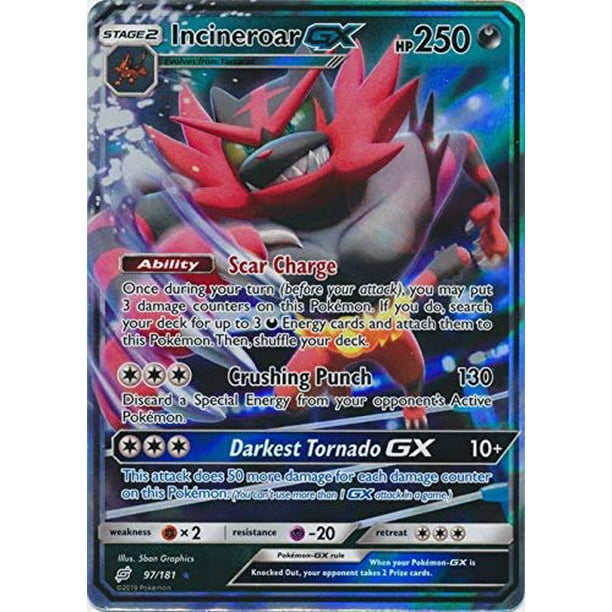 Incineroar GX - 97/181 - Ultra Rare - Team Up - Walmart.com - Walmart.com