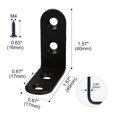 thumbnail image 2 of Uxcell 40 x 40mm Angle Bracket Metal Black L Shaped Angle Brackets Corner Braces Support with Screws, 4pcs, 2 of 7