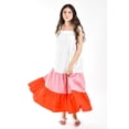 thumbnail image 1 of Vestido de popelina tricolor Roman Fashion /Juvenil, 883 (Rosa - Naranja) naranja M, 1 of 6