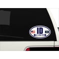thumbnail image 2 of Flag of Idaho / American Flag Oval 3M Vinyl Bumper Sticker Decal | Navy & Gold Twin Falls, ID Sticker Vinyl Decal, 2 of 3