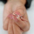 thumbnail image 3 of Rosec Jewels Minimal Black Onyx Ring, 1/4 CT Black Onyx and Diamond Ring Gold, Black Onyx Ring for Women, Minimal Black Onyx Ring, 18K Rose Gold, US 3.00, 3 of 6