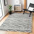 thumbnail image 3 of SAFAVIEH Tulum Lakisha Distressed Southwestern Area Rug, 5'3" x 7'6", Ivory/Black, 3 of 8