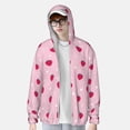 thumbnail image 3 of Picia Strawberry And Heart Women's Men's UPF 50+ Sun Protection Hoodie Shirt Long Sleeve SPF Fishing Outdoor UV Hiking Lightweight Shirts-XX-Large, 3 of 9