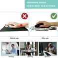 thumbnail image 2 of Mouse Pad with Wrist Support, Ergonomic Mouse Pad with Memory Foam Wrist Rest Cushion, Non-Slip Rubber Base Gaming Mice Pad for Home Office Computer Laptop, Flower White, 2 of 14
