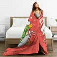 thumbnail image 4 of LNWH Red Cartoon Christmas Elf Pattern Throw Blanket, Fluffy Soft Cozy Bed Flange Plush Blankets, 60"x50", 4 of 8