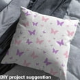 thumbnail image 2 of Homewish Princess Butterfly Fabric by the Yard 2 Yards for Teen, Pink Purple Cartoon Sewing Fabric, Kawaii Animal Fabric for Sewing, Luxury Bedroom Decor, 2 of 6