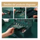 thumbnail image 3 of Joyero De 3 Niveles Para Collares Y Pulseras Verde, 3 of 6
