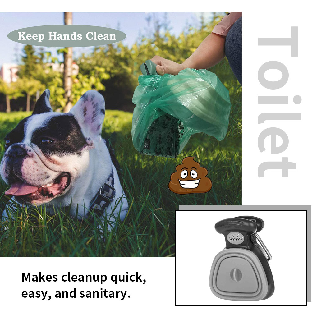 TureClos Pet Poop Picker Outdoor Walking Traveling Foldable Pet Waste Scooper Picking Tool, Grey, Small - image 4 of 10