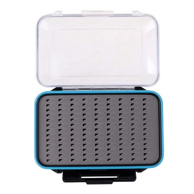 Caja De Mosca Impermeable De Plástico ABS De Capacidad Espuma De Hendidura / Espuma De Agarre Caja Con Mosca DYNWAVEMX Estuche de pesca con mosca de dos caras