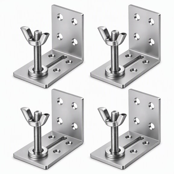 stcellnmex Roman Shade Wall Bracket and Wingnut Ceiling Wall Mount Brackets L Mounts for Roman Shade Home Window Drapery 4 Pieces