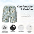 thumbnail image 4 of Kdxio Tulips Flowers Print Men's Swim Trunks with Compression Liner 7 Inch Inseam Quick Dry Swim Shorts, 4 of 7