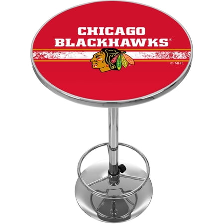 NHL Chrome Pub Table, Chicago Blackhawks NHL Chrome Pub Table, Chicago Blackhawks
