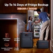 Jackery HomePower 3600 Plus Portable Power Station Double Kit, 7168Wh LFP Solar Generator with Parallel Expansion Power Strip, 7200W AC Output,Essential Home Backup for Power Outages