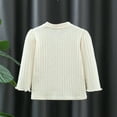 thumbnail image 6 of Diufon Spring Undershirt for Toddler Girls Long Sleeve Thin Pullover Top Solid Color Crew Neck Baby Girl Top (18-24 Months, White), 6 of 6