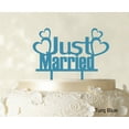 thumbnail image 1 of Couple Wedding Cake Topper Personalized Turquoise Blue Cake Topper Color Option Available 5-7 Inches Wide, 1 of 1