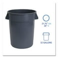 thumbnail image 2 of Boardwalk Round Waste Receptacle LLDPE 32 gal Gray 32GLWRGRA, 2 of 6