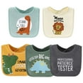 thumbnail image 4 of The Peanutshell Terry Feeding Baby Boy Bibs, 10 Pack, Dino, 4 of 6