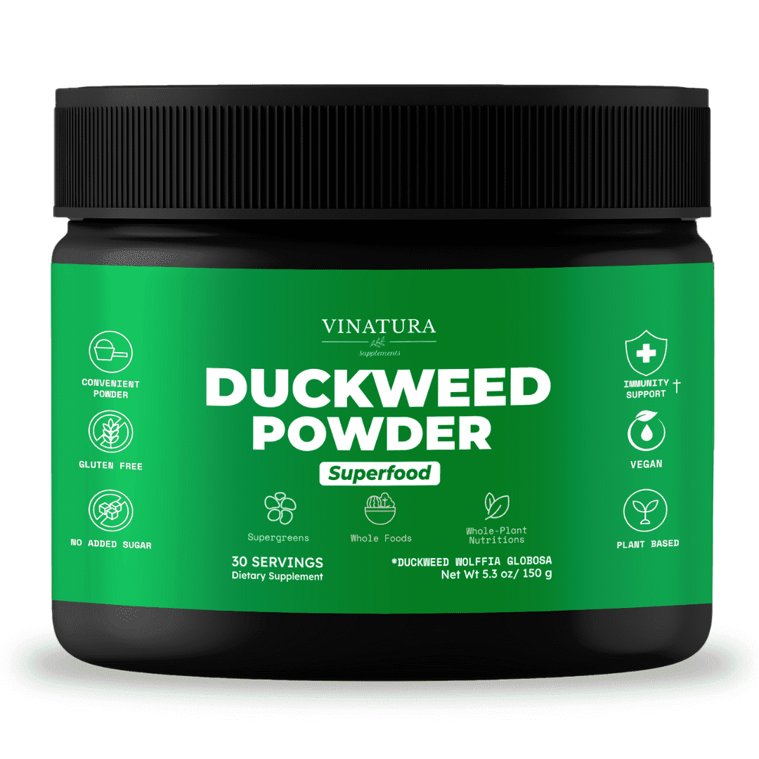 Vinatura Duckweed Powder - Duckweed Supplement, Superfood Digestive Health, Fiber-Superfood Powder of Wolffia Globosa
