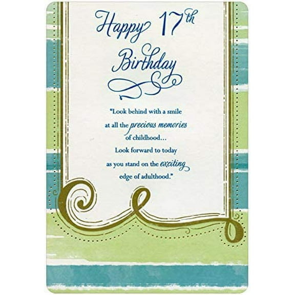 Designer Greetings Look Behind with a Smile Die Cut Edges Age 17 / 17th Birthday Card