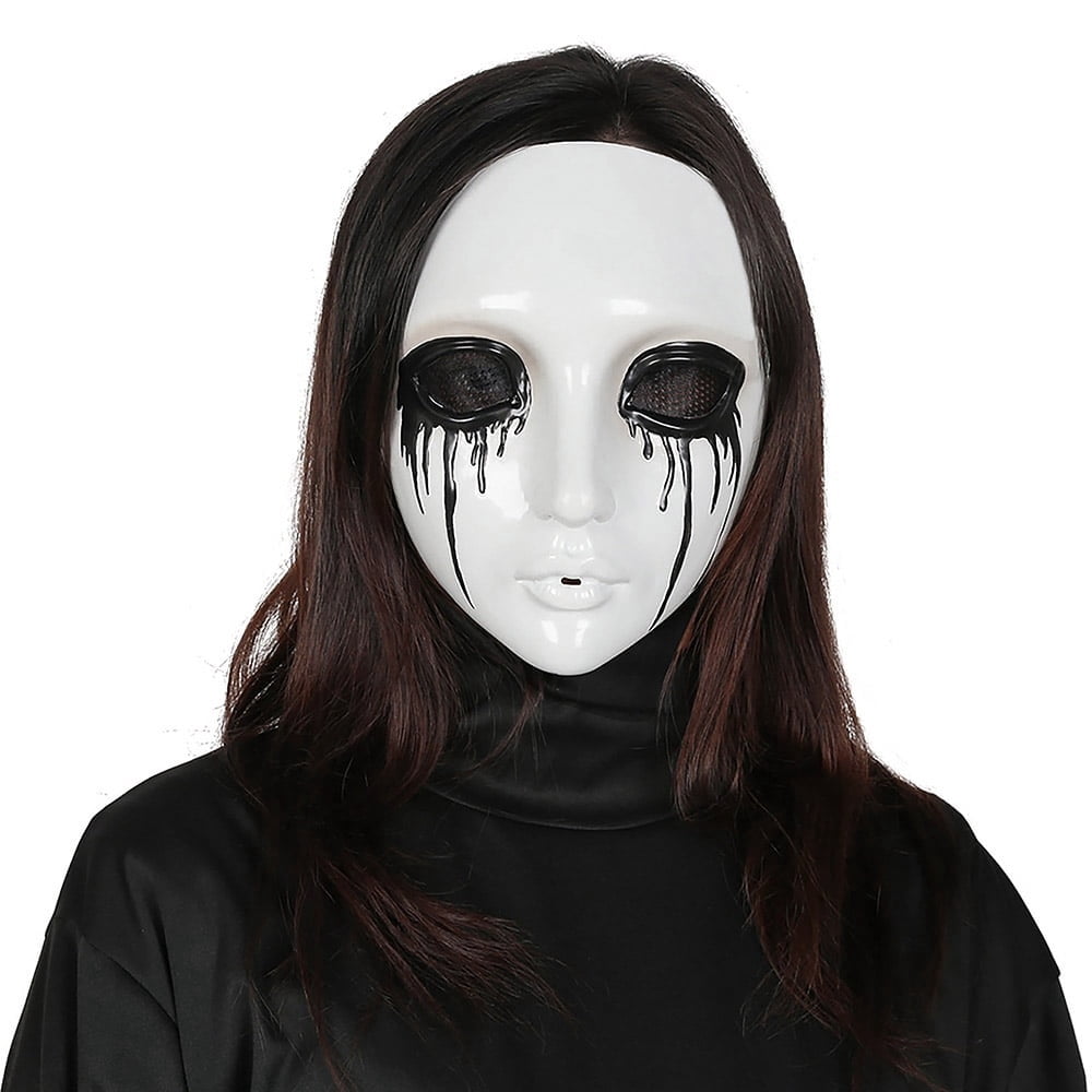 Drip Girl Mask Costume Accessory for Adults, Black and White, Halloween by Way To Celebrate