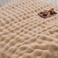 thumbnail image 4 of EMME Faux Fur Duvet Cover Queen Size, 3 Pieces Ultra Soft Fluffy Comforter Cover, Cozy Warm for Winter, Luxury Elegant Shaggy Bubble Bedding Sets , 1 Duvet Cover & 2 Pillow Shams (Queen, Camel), 4 of 6