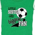 thumbnail image 4 of Inktastic Little Sister and Biggest Fan Soccer Player Girls Baby Bodysuit, 4 of 5