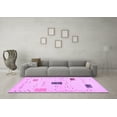 thumbnail image 3 of Ahgly Company Indoor Square Solid Purple Modern Area Rugs, 3' Square, 3 of 4