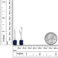 thumbnail image 4 of Gem Stone King 925 Sterling Silver Blue Sapphire Dangle Earrings for Women (5.78 Cttw, Gemstone September Birthstone, Octagon 9X7MM), 4 of 6