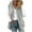 Gray, variant on gbyLJF Women's Sleeveless Jacket Fall Winter Fleece and Thickened Warm Jackets Solid Color Drawstring Full Zipper Hoodie Coat