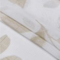 thumbnail image 3 of Zzistar Leaf Printed Voile Sheer Rod Pocket Window Tier Curtains, Taupe, 3 of 8