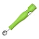 thumbnail image 2 of Cortador y pala de fruta 4 en 1 de acero inoxidable | Aparato de cocina multifunción con sacabolas, cuchillo para trinchar y tenedor | Mango verde | Utensilio portátil para preparar fruta | Juego de, 2 of 9