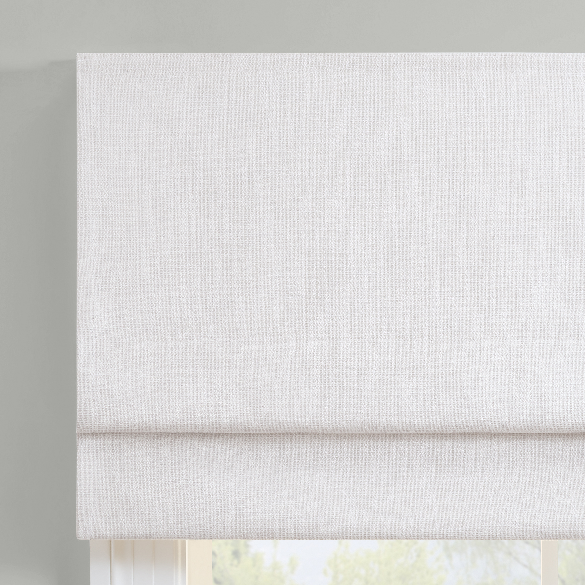 Eclipse Drew Textured Solid 100% Total Blackout 35" Cordless Roman Shade - White