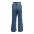 thumbnail image 6 of Delliss Women's Trendy Denim Pants Straight Jeans With Pockets Light Blue XL, 6 of 8