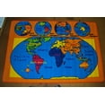 thumbnail image 2 of Mybecca Kids Rug Orange World Map Children Learning Carpet 8' x 10' Multicolor, 2 of 5