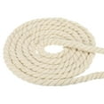 thumbnail image 1 of Unique Bargains Natural Twisted Cotton Rope 1/2 Inch x 98 Feet 3 Strand Tug of War Rope with Sealing Tape Beige, 1 of 6