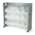 thumbnail image 6 of Humble Crew Kids Toy Storage Organizer with Shelf and 9 Plastic Storage Bins, Light Grey/White, 6 of 7