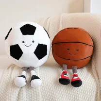 Plush Toy Basketball Baby Pillow Creative Football Doll Boy Birthday Gift high quality MTS