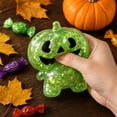 thumbnail image 6 of Glitter Pumpkin Squishy Toy, Slow Rebound Squeeze Stress Relief Fidget, Cute Halloween Party Favor Gift for Kids Adults (Green), 6 of 7