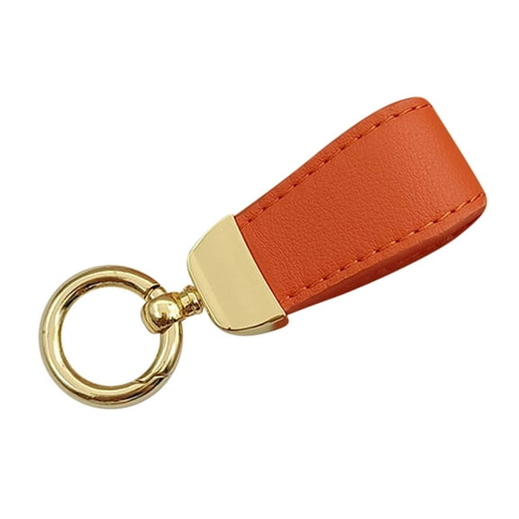 Bwiyojiz Home Decor Christmas Decorations Hanging Ornaments Leather Keychains Wristlet KeyChain for Women Men Strap Wallet Car Keys Cute Lanyard, Gifts for Yourelf, Orange