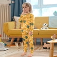 thumbnail image 5 of Orange Pineapple Pattern Cotton Pajamas 2 Piece Set Sleepwear Soft and Comfortable Homewear Nightwear, 5 of 7