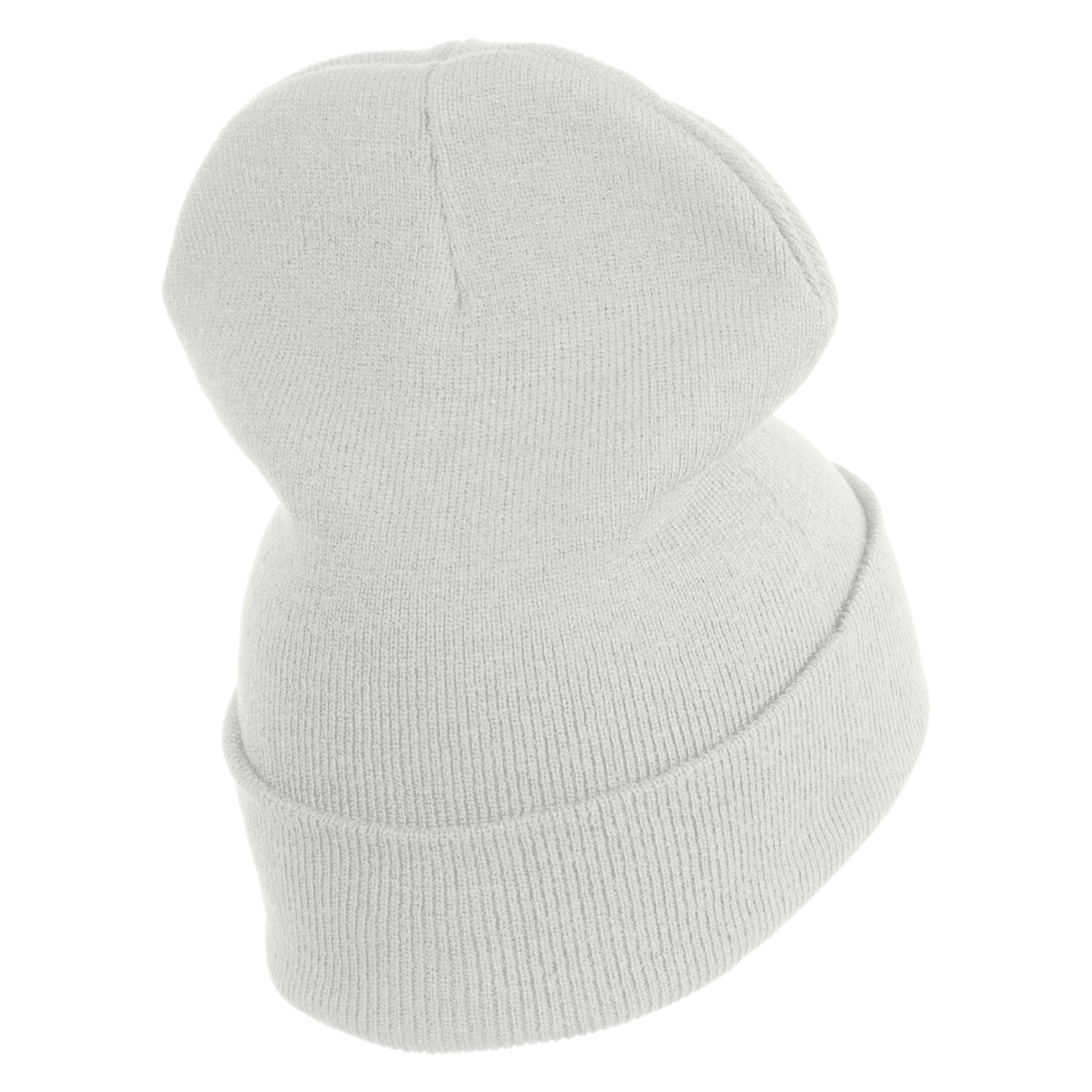 Pickleball Balls Embroidered Iron on Patched 12 Inch Long Knitted Beanie - White OSFM
