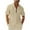 Beige, variant on VSSSJ Mens Cotton and Linen Shirts Loose Fit Solid Color Button Down Short Sleeve Collared Tee Shirts with Pocket Casual Summer Walking Shirt Blouse Beige XXL