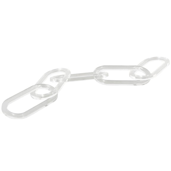 27" x 4" Clear Acrylic Plastic Oval 5 Link Chain Sculpture, by DecMode