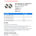 thumbnail image 2 of Rear Brake Rotor Set - Compatible with 2011 - 2013 Chevy Impala 2012, 2 of 2