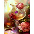 thumbnail image 1 of Pintura de diamante 5D DIY Taladro redondo completo Kit de flores Decoración del hogar Artesanía (3) FLhrweasw Nuevo, 1 of 9