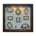 thumbnail image 5 of DIY Mini Museum Frames Silhouette Box Upgrade Shadow Box Frame Kit with Miniature Museum & Figurines - Celebrate Your Unique Memories in Style for Anniversary Wedding Birthday & Home Decor(Brown), 5 of 8