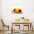 thumbnail image 3 of Sunflower Painting Canvas Wall Art Yellow Floral Plant Picture Modern Flower Artwork Decor Framed Ready to Hang (Sunflower - 2, 12x18inch (30x45cm)), 3 of 6